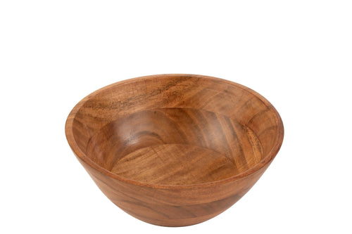 J-Line kom - hout - naturel - medium - 4 stuks