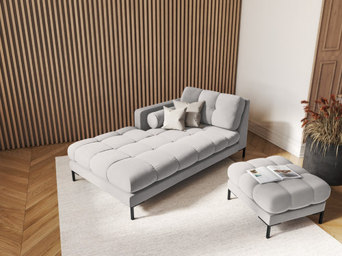 Cosmopolitan Design linker meridiaan Bali flueel, geld - 185x102x75cm