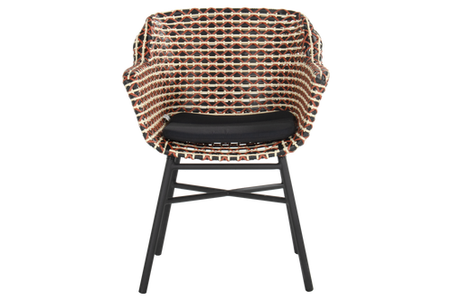 Hartman Tuinstoel Delphine - Rood Wicker - Zithoogte 43cm - vtwonen shop