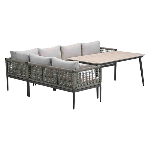 Hoekbank - lounge-diningset Teramon - taupe - Garden Impressions - vtwonen shop