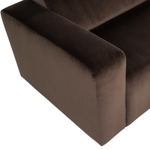 WOOOD 1,5-zits bank arm links Mojo Base - Velvet - Bruin - 74x145x97