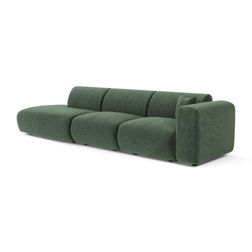 Sia Home - Rechte bank MYRA - Fluweel met patroon - Smaragdgroen - 310cm - vtwonen shop