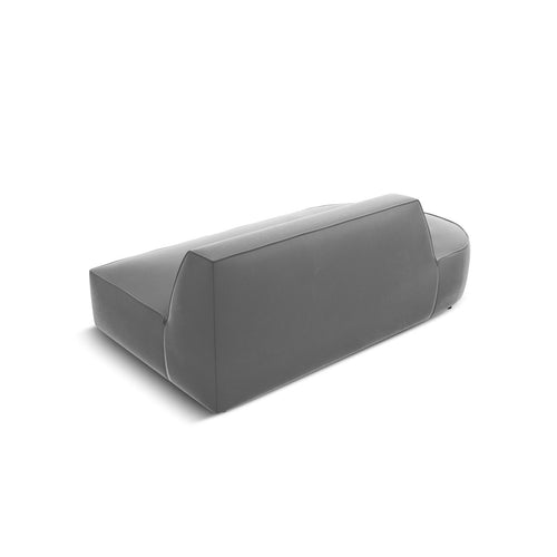 Cosmopolitan Design - Linker modulaire bank Siena 2-zits, flueel grijs - 93x181x69cm