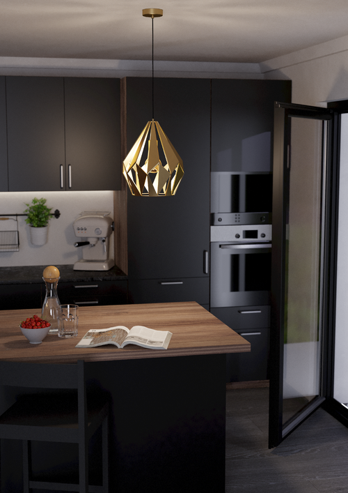 EGLO hanglamp Carlton - e27 - ø 31 cm - goud - vtwonen shop