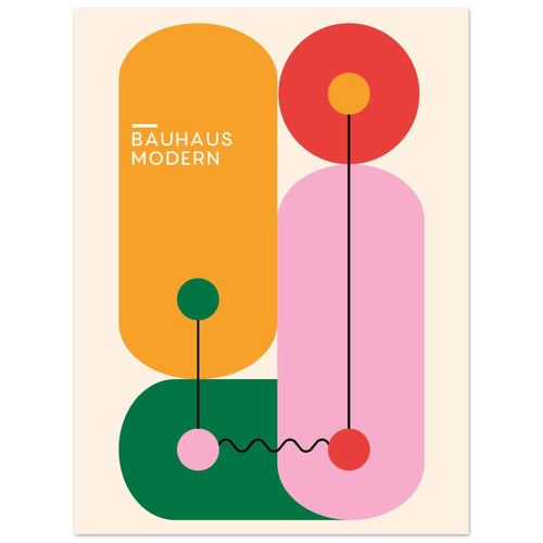 Artfulprints  Bauhaus - Modern art   poster 30x40 cm - vtwonen shop