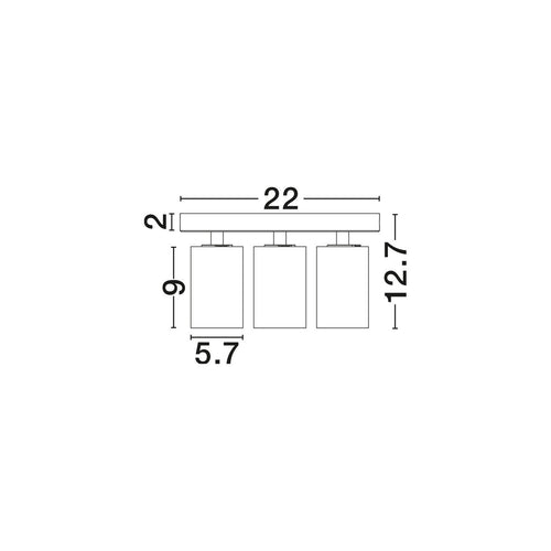 Nova Luce TOD Plafondspotjesclusters Zandwit GU10 3x10W