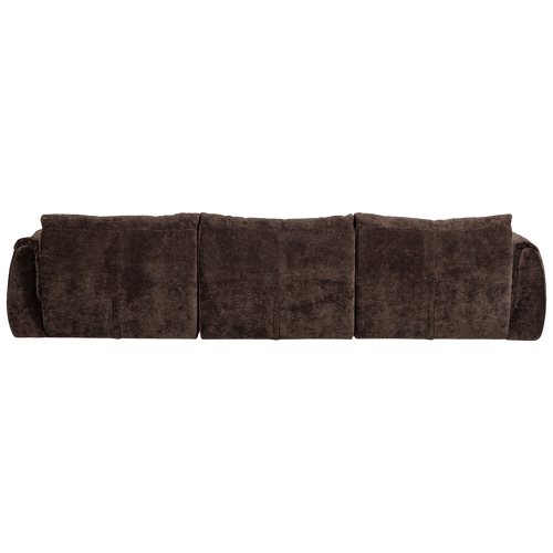 WOOOD 3-zits bank Baggy - 3D Chenille - Donker Bruin - 81x309x101 - vtwonen shop