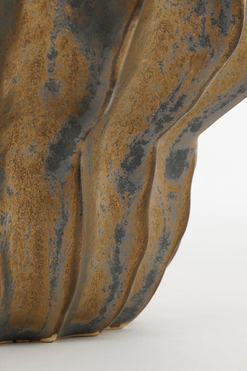 Mica Decorations Altea Vaas - H28 x Ø25 cm - Keramiek - Brons - vtwonen shop