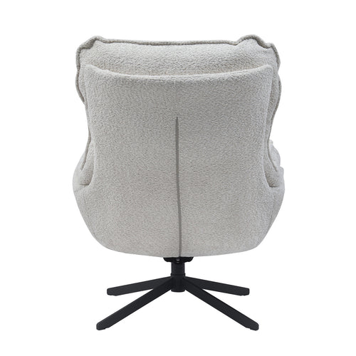 StarFurn Fauteuil Vera - Off-White Stof - Draaibaar - 82x95x96,5cm