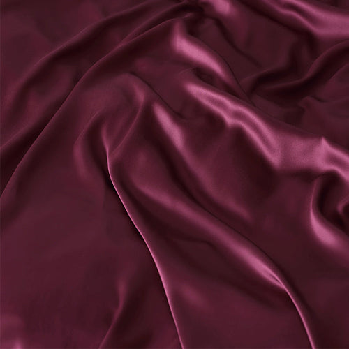 Coco & Cici - Eco Bamboe Sateen Kussensloop Bordeaux - 1 kussensloop 50x60