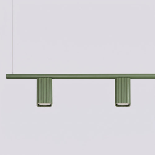 Sollux Lighting Kroonluchter RAYO 4 olijfgroen - 122x6x208cm