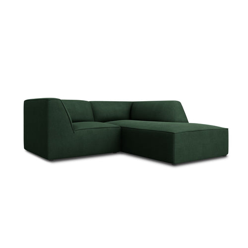 Cosmopolitan Design - Modulaire hoekbank rechts Siena 3-zits, structurele stof groente - 180x186x69cm