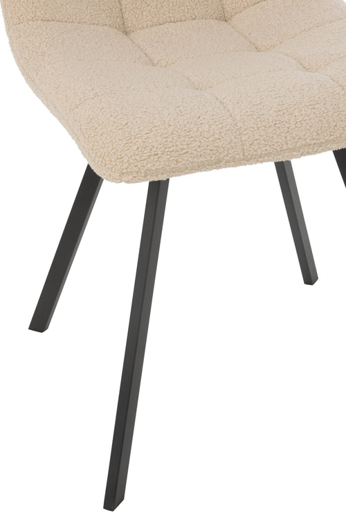 J-Line stoel Clark - metaal/polyester - wit