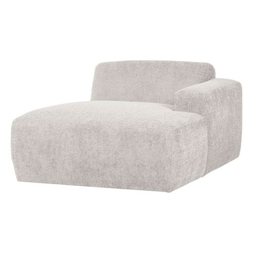 WOOOD chaise longue bank rechts Mojo Base - Wollig - Ecru - 74x112x162