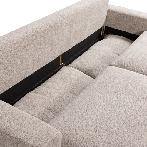 vtwonen 3-zits slaapbank Night & Day - Polyester - Naturel Melange - 85x239x107 - vtwonen shop