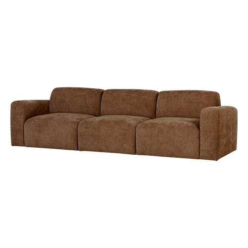 WOOOD 3-zits bank slub Umina - Chenille - Lichtbruin