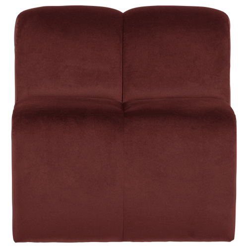WOOOD eetbank 84 cm met rugleuning Mojo - Velvet - Kastanjebruin - 83x84x73
