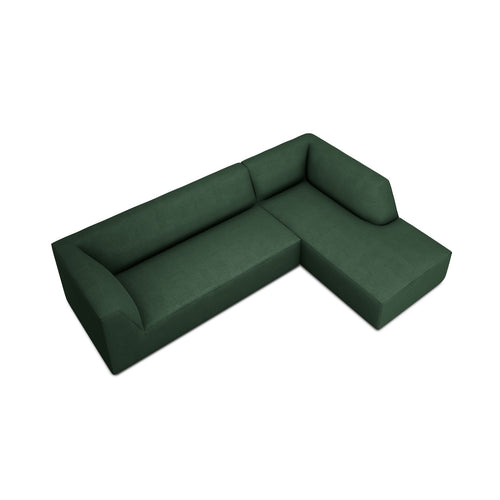Cosmopolitan Design - Modulaire hoekbank rechts Siena 4-zits, structurele stof groente - 180x273x69cm