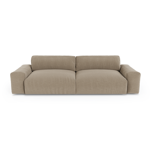 Sia Home - 3-zitsbanken BLISS - Zacht aanvoelende geweven stof - Mol - 220cm - vtwonen shop