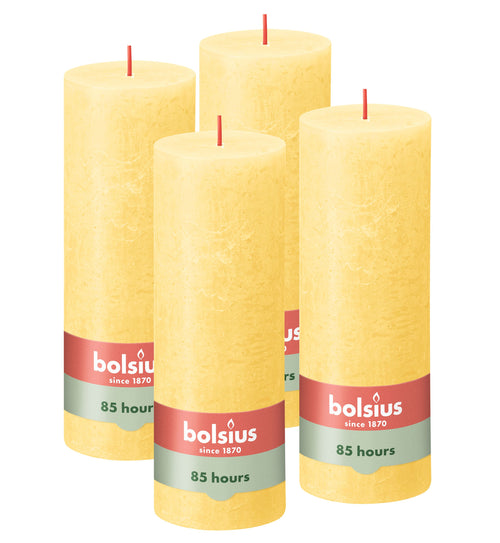 Bolsius rustieke kaarsen - geel - 19cm - vtwonen shop