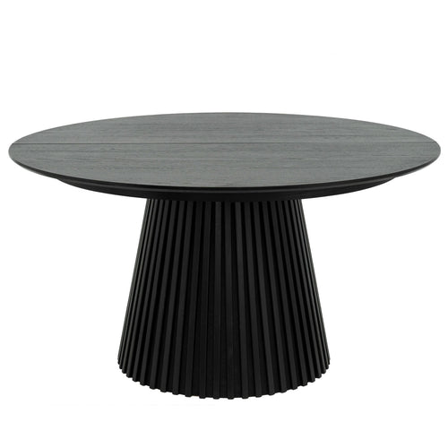 Furnhouse uitschuifbare eettafel Svendborg - Zwart - Ø 140/240x140 cm