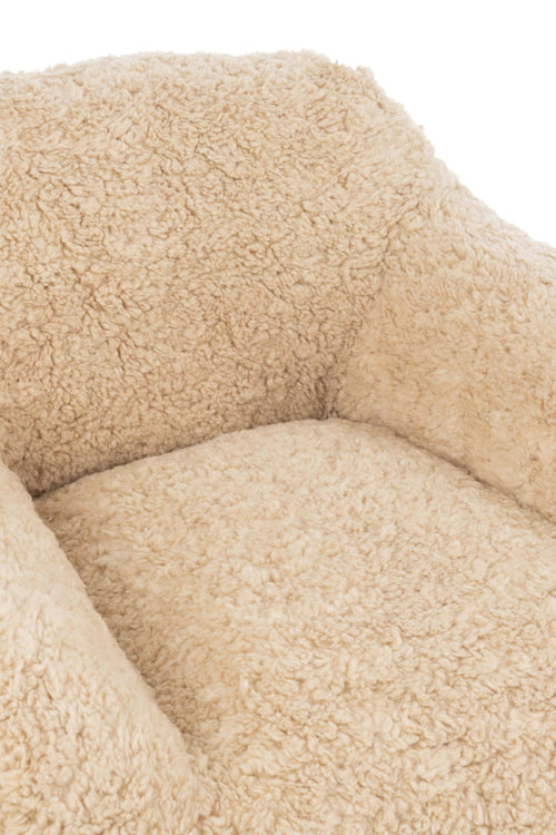 J-Line sofa Shearl  - polyester creme small