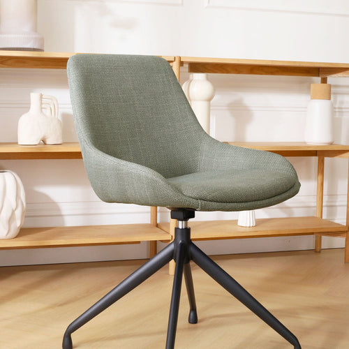 Nolon Nola-Isa Eetkamerstoel Saliegroen - Draaibaar Zwart Onderstel - vtwonen shop