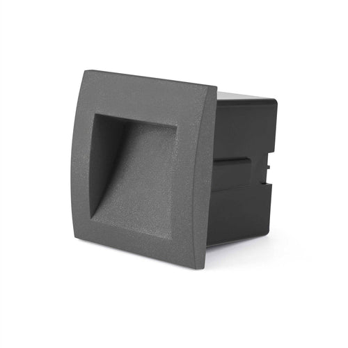 Faro Sedna-1 - LED Outdoor Inbouw Wandlamp Donkergrijs IP65