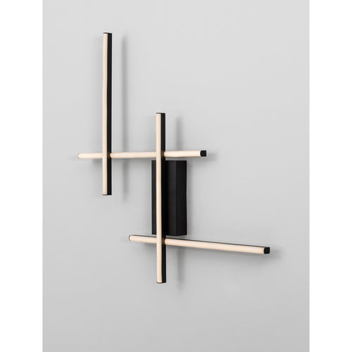 Nova Luce APECHO Geïntegreerde LED-wandlamp Sandy Black Triac dimbare LED 28W 1055lm 3200K