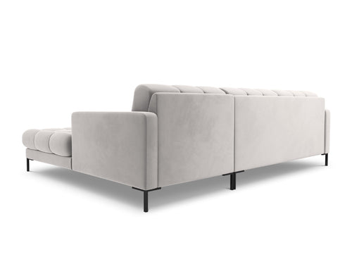 Cosmopolitan Design rechter hoekbank Bali 5-zits, flueel, geld - 185x293x75cm