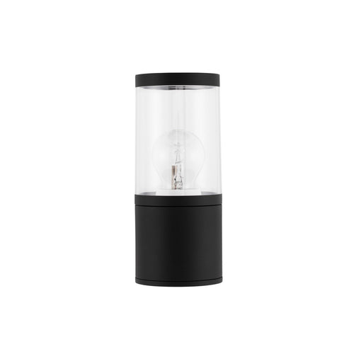 Merano Asbestos Sokkellamp Buiten Zwart Aluminium LED E27 IP54