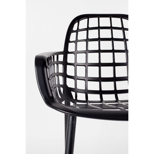 Zuiver Albert Kuip Tuin Eetkamerstoelen armleuning Zwart - Set van 2 - vtwonen shop