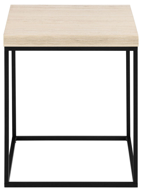 BRAM Salontafel Jolyn - 40 x 40cm - Beige Marmer Look - vtwonen shop