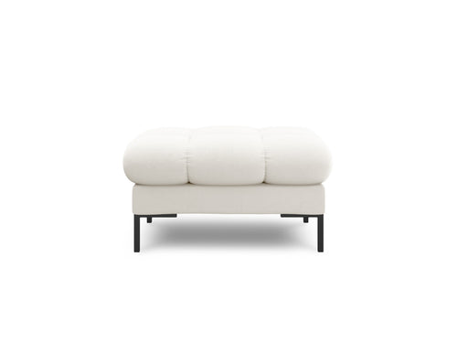 Cosmopolitan Design Poef Bali structurele stof, lichtbeige - 60x60x41cm