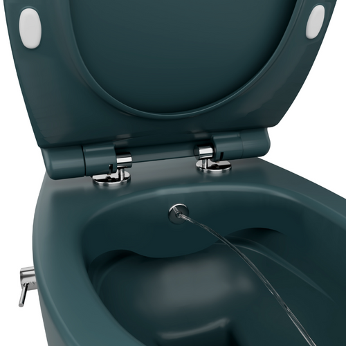 Isvea Wc Toilet Badkamer Hangend Bidet Petrol Groen Inclusief Softclose Toiletbril - vtwonen shop