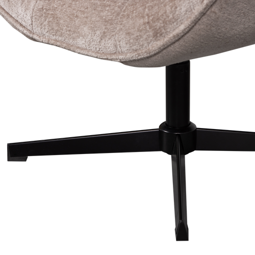 WOOOD draaibare fauteuil Wibo - Chenille - Taupe - 94x71x83 - vtwonen shop