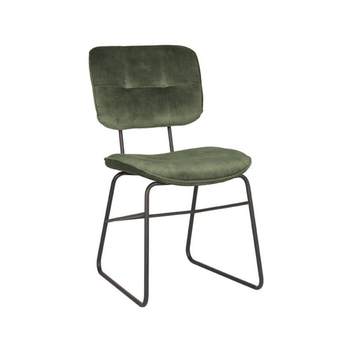LABEL51 Eetkamerstoel Dez - Groen Velvet - Set van 2 - vtwonen shop