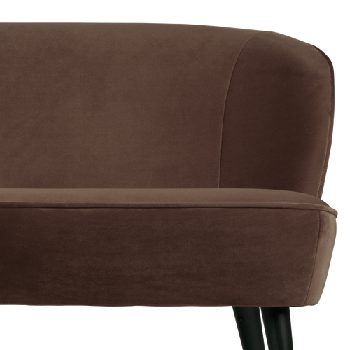 WOOOD bankje Sara - Velvet - Donkerbruin - 73x110x72