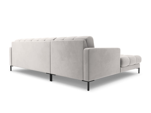Cosmopolitan Design linker hoekbank Bali 5-zits, flueel, geld - 185x293x75cm