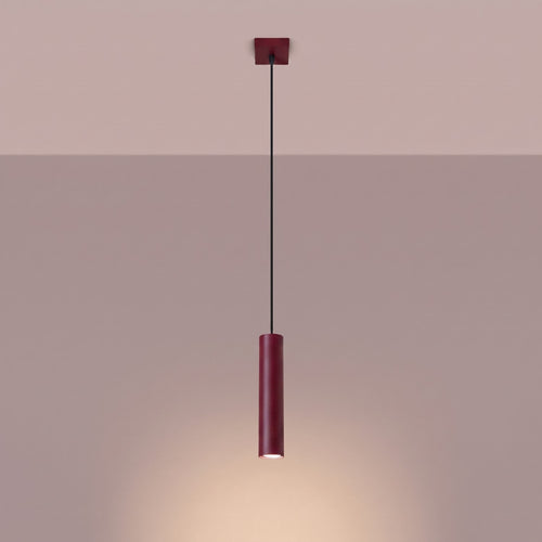 Sollux Lighting Hanglamp LAGOS 1 bordeaux - 8x8x100cm