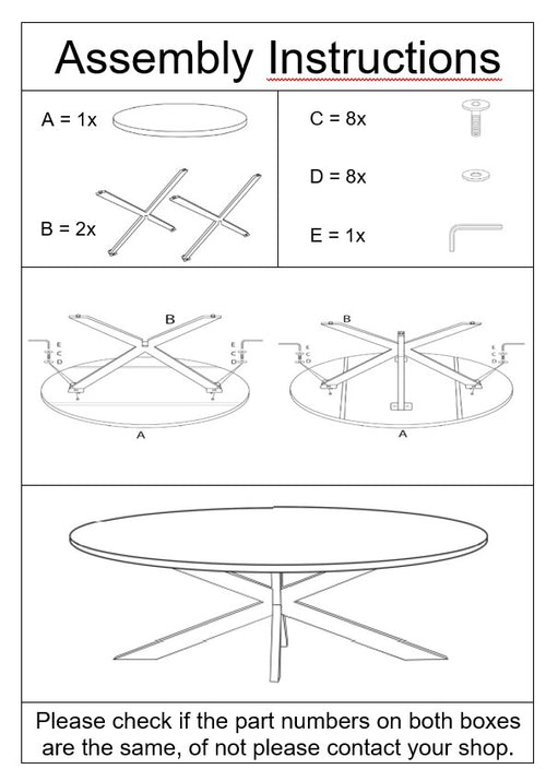 Livingfurn - Zwarte Eetkamertafel Oslo Oval - Spider Tafelpoot - van Acasia Hout en Gecoat Staal - 210 cm - vtwonen shop