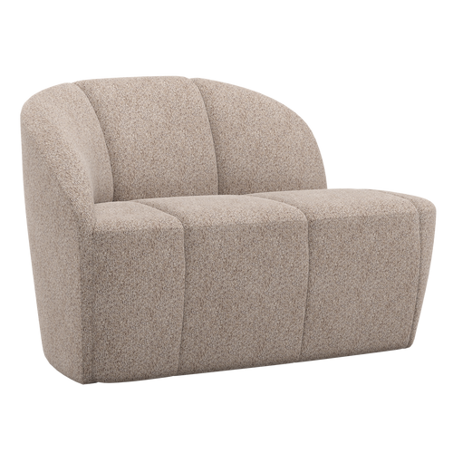 WOOOD 2-zits bankje links Mojo - Wollig - Donkerzand - 73x112x77 - vtwonen shop