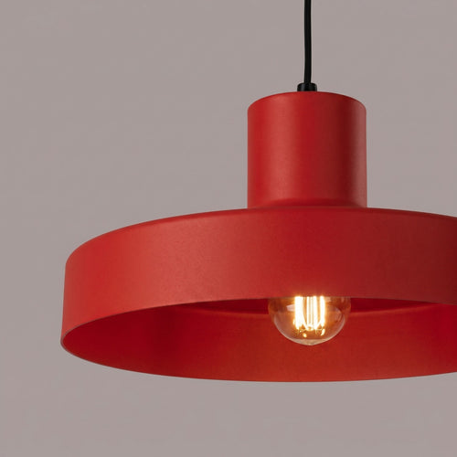 Sollux Lighting Hanglamp BILO rood - 35x35x120cm