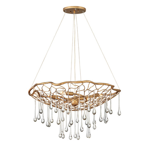 Laguna Lisa McDennon by Hinkley 4-lichts hanglamp gepolijst goud