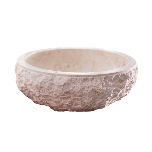 Tikamoon Marmeren waskom in cream ∅ 45 cm - Beige