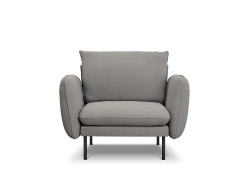 Cosmopolitan Design Fauteuil Vienna boucle, grijs - 94x97x95cm