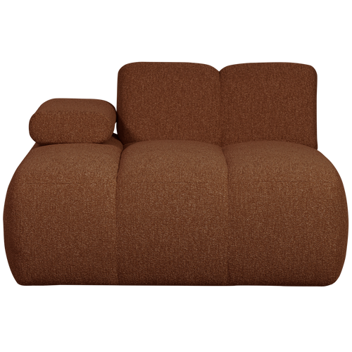 WOOOD chaise longue element links Mojo - Bouclé - Roest Bruin Melange - vtwonen shop