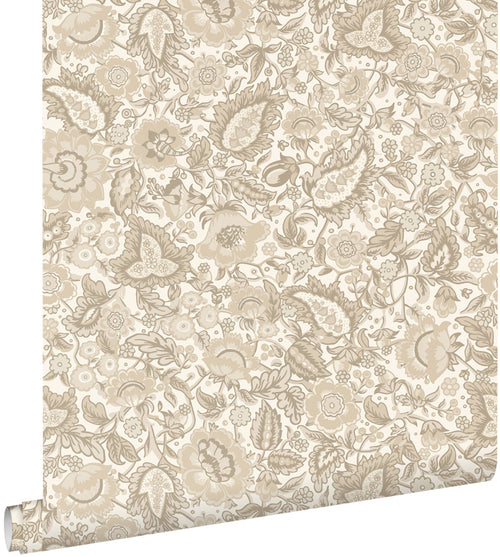 ESTAhome behang vintage bloemen beige en bruin - 50 x 900 cm - 132238
