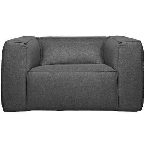 WOOOD fauteuil incl. kussen Bean - Stof - Middengrijs - vtwonen shop