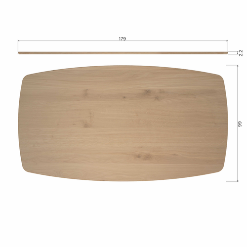 WOOOD eettafel deens ovaal Tablo - Eiken - Transparant - 74x179x99 - vtwonen shop